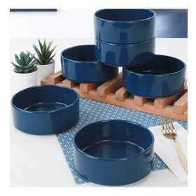 Keramika 6x14 cm İndigo Mavi Stackable Çorba Kasesi