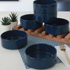 Keramika 6x14 cm İndigo Mavi Stackable Çorba Kasesi
