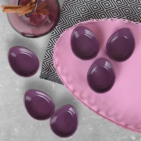 Keramika 8 cm 6 Adet Fluffy Mor Yumurtalık