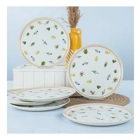 Keramika Bahar Çiçekleri Hitit 25 cm 6 Adet Servis Tabağı