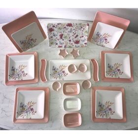 Keramika Bahar Pembe 25 Parça Kahvaltı Takımı