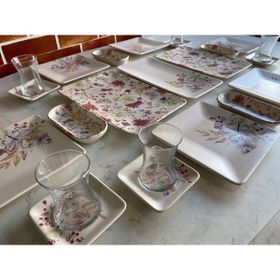 Keramika Bahar Pembe 25 Parça Kahvaltı Takımı
