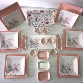 Keramika Bahar Pembe 25 Parça Kahvaltı Takımı