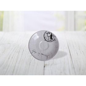 Keramika Beyaz Renk Atatürk İmzalı 14 cm Çay Tabağı