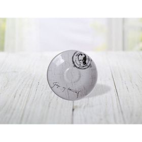Keramika Beyaz Renk Atatürk İmzalı 14 cm Çay Tabağı