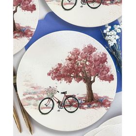 Keramika Bicycle 26 cm 6 Adet Servis Tabağı