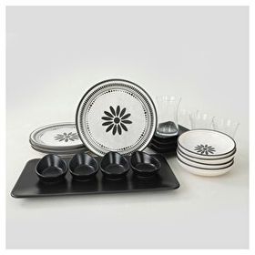 Keramika Black Rose 21 Parça 4 Kişilik Kahvaltı Takımı