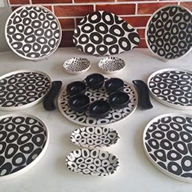 Keramika Black&White 20 Parça Kahvaltı Takımı