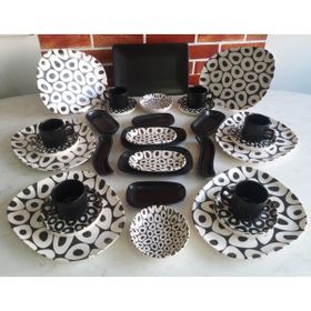 Keramika Black&White Tetra 31 Parça Kahvaltı Takımı