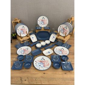 Keramika Blue Flowers 53 Parça 12 Kişilik Kahvaltı Takımı