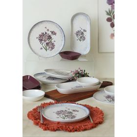Keramika Blue Lily 14 Parça 6 Kişilik Kahvaltı Takımı