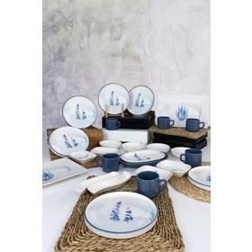 Keramika Blue Magic Stackable 26 Parça 6 Kişilik Kahvaltı Takımı