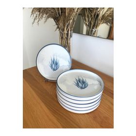 Keramika Blue Magic Stackable Kaktüs 6 Adet 21 cm Servis Tabağı