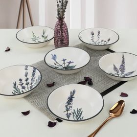Keramika Çiçek Bahçesi 18 cm 6 Adet Yemek Tabağı