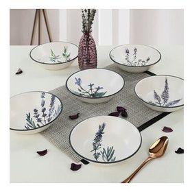 Keramika Çiçek Bahçesi 18 cm 6 Adet Yemek Tabağı