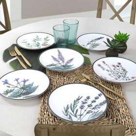 Keramika Çiçek Bahçesi 20 cm 6 Adet Pasta Tabağı