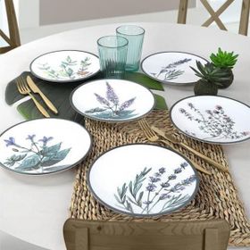 Keramika Çiçek Bahçesi 20 cm 6 Adet Pasta Tabağı