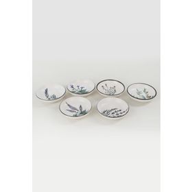 Keramika Çiçek Bahçesi Halka 13 CM 6 Adet Çerezlik