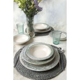 Keramika Deep Green Assos 24 Parça 6 Kişilik Yemek Takımı