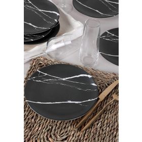Keramika Ege 6 Adet 20 cm Siyah Pasta Tabağı