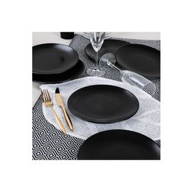 Keramika Ege 6 Adet 20 cm Siyah Pasta Tabağı