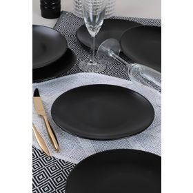 Keramika Ege 6 Adet 20 cm Siyah Pasta Tabağı