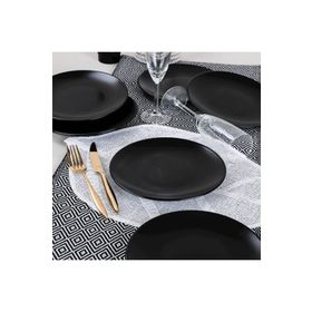 Keramika Ege 6 Adet 20 cm Siyah Pasta Tabağı