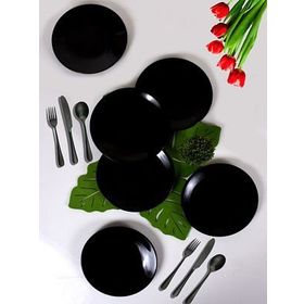 Keramika Ege 6 Adet 20 cm Siyah Pasta Tabağı