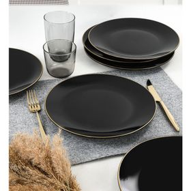 Keramika Ege Gold Siyah 20 cm 6 Adet Pasta Tabağı