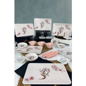 Keramika Floral Woman 27 Parça Siera 6 Kişilik Kahvaltı Takımı