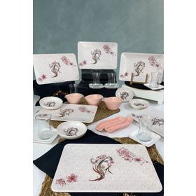Keramika Floral Woman 27 Parça Siera 6 Kişilik Kahvaltı Takımı