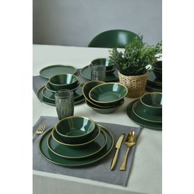 Keramika Green Gold Fileli Nordic 24 Parça 6 Kişilik Yemek Takımı
