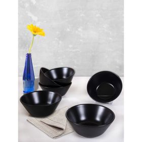 Keramika Hitit 6'lı 14 cm Mat Siyah Kase
