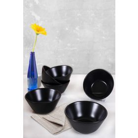 Keramika Hitit 6'lı 14 cm Mat Siyah Kase