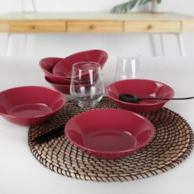Keramika Hitit Carmen Kırmızı 18 cm 6 Adet Yemek Tabağı