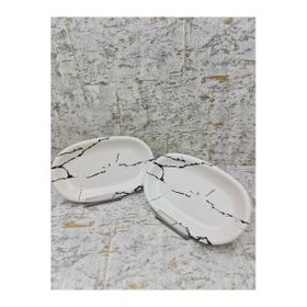 Keramika Hitit Mermer Desenli 19 cm 2 Adet Kayık Tabak
