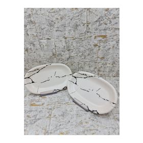 Keramika Hitit Mermer Desenli 19 cm 2 Adet Kayık Tabak