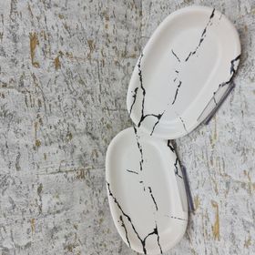 Keramika Hitit Mermer Desenli 19 cm 2 Adet Kayık Tabak