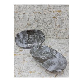 Keramika Hitit Mermer Desenli 19 cm 2 Adet Kayık Tabak
