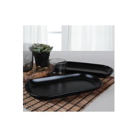 Keramika Kayık Noyan Mat Siyah 30 cm Tabak