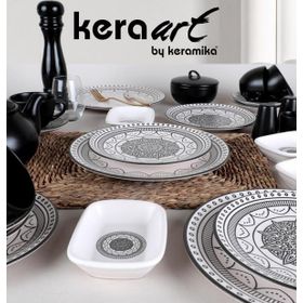 Keramika Keraart 34 Parça 6 Kişilik Pembe Kahvaltı Takımı