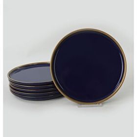 Keramika Kobalt Gold File Nordic 22 cm 6 Adet Pasta Tabağı Seti