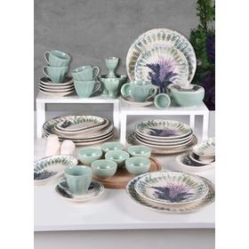 Keramika Lavanta 47 Parça 6 Kişilik Kahvaltı Takımı