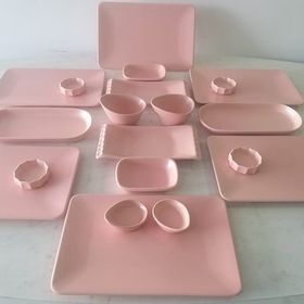 Keramika Mat Açık Pembe 20 Parça Kahvaltı Takımı