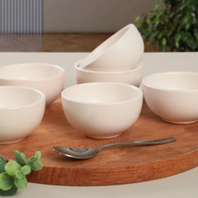 Keramika Mat Beyaz 8 cm 6 Adet Çerezlik / Sosluk