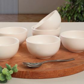 Keramika Mat Beyaz 8 cm 6 Adet Çerezlik / Sosluk
