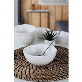 Keramika Mat Beyaz Bulut 12 cm 6 Adet Çorba Kasesi