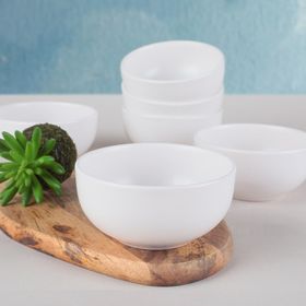 Keramika Mat Beyaz Bulut 12 cm 6 Adet Çorba Kasesi