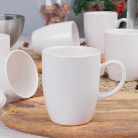 Keramika Mat Beyaz Bulut 9 cm 6'lı Kupa