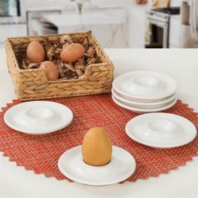 Keramika Mat Beyaz Ege 13 cm 6 Adet Yumurtalık